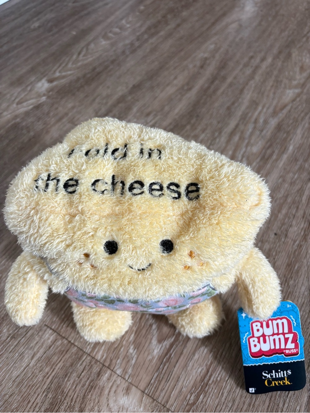 'Fold in the Cheese' Yellow BumBumz Plush Toy
